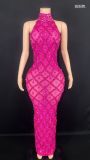 Plus Size Women rhinestone dress