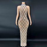 Plus Size Women rhinestone dress