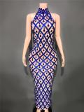 Plus Size Women rhinestone dress