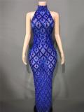 Plus Size Women rhinestone dress