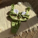 Women sexy solid Metallic five-pointed star Two Pieces Swimwear