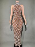 Plus Size Women rhinestone dress