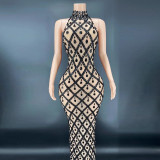 Plus Size Women rhinestone dress