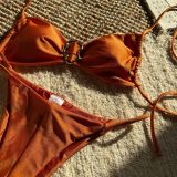 Women sexy Solid Halter Neck Swimwear