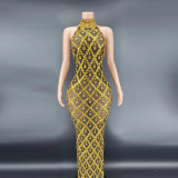 Plus Size Women rhinestone dress