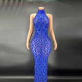 Plus Size Women rhinestone dress
