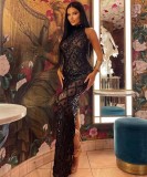 Plus Size Women rhinestone dress