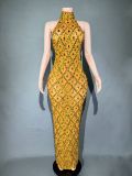 Plus Size Women rhinestone dress