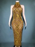 Plus Size Women rhinestone dress