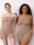 Women's Seamless Strapless Tight Fitting Skim Abdomen One-Piece Shape Jumpsuit