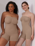 Women's Seamless Strapless Tight Fitting Skim Abdomen One-Piece Shape Jumpsuit
