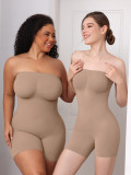 Women's Seamless Strapless Tight Fitting Skim Abdomen One-Piece Shape Jumpsuit