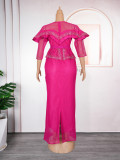 African Women's Clothing Sexy Beaded Dress