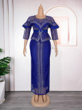 African Women's Clothing Sexy Beaded Dress
