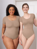 Shapewwear Round Neck Body Shaping Jumpsuit Short Sleeves Slim Waist Bodysuit Skim Shaping Clothes