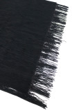 Women Asymmetric Neck Sleeveless Party Elegant Tassel Dress