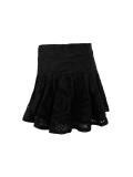 Women black lace skirt
