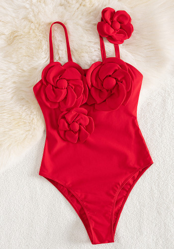 Women Solid Sexy Strapless One-Piece Swimwear