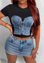 Women printed short sleeve top Women printed short sleeve top