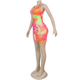 Women sexy ripped sleeveless dress