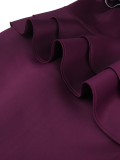 Women Long Sleeve Ruffle Formal Party Bodycon Dresses