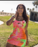 Women sexy ripped sleeveless dress