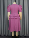 Women Elegant Ruffle Edge Dresses