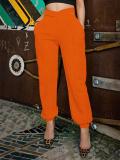 Women Spring Casual Solid Pants