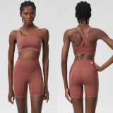 Women Summer Small Wave Yoga Quick Dry Running Fitness Clothes Two Piece Set