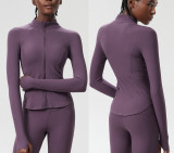 Women Zipper Yoga Sports Running Fitness Sports Top