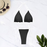 Women Solid Lace Sexy Bikini Swimwear