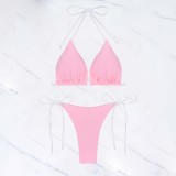 Women Solid Lace Sexy Bikini Swimwear