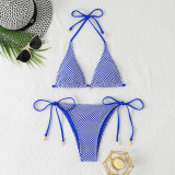 Shell Decoration Mesh Sexy Lace-Up Bikini Two Pieces Women's Swimsuit