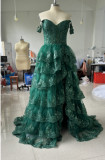 Off Shoulder Slit Formal Party Chic Evening Dress（processing time 7-8 days）