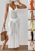Women's Strap Lace-Up Slit Slim Holidays Beach Long Dress Women's Strap Lace-Up Slit Slim Holidays Beach Long Dress