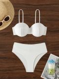 Sexy Two Pieces Bikini Solid Color Fashion Swimsuit