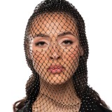 Carnival Party Diamond Fishnet Hood Hat