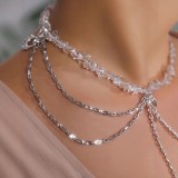 Diamond Irregular Crystal Necklace Fashion Chain