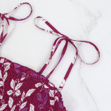 Women's Casual Printed Strap Spring And Summer Holidays Dress