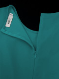 Spring Summer Hollow Button Fashionable And Career Ruched Bodycon Dress
