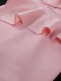 Spring And Summer Sexy Bow Formal Party Dinner Ruffle Bodycon Dress