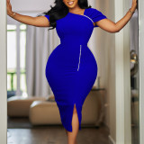 Beaded High Waist OL African Bodycon Dress