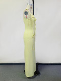 Solid Color Knitting Flower Beach Dress Cover-Up Sunscreen Clothing