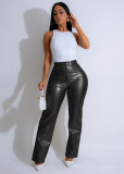 Women Style crocodile pattern PU-Leather Pants