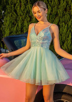 Women summer sequin patchwork sling party formal party dress Women summer sequin patchwork sling party formal party dress