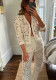 Women knitting hollow Top and Pants Two Piece Set
