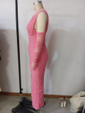 Women Pleated Slit Dress