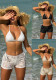 Women Sexy Lace Square Leg Pants Lace-Up Swimwear Three-Piece