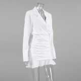 Women spring ruffle dress