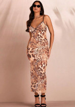 Women Spring Sling Print Bodycon Dress